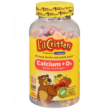 L'il Critters Calcium +D3 Gummies Natural Fruit Flavors - 150 EA