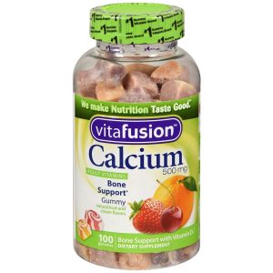 VitaFusion Calcium 500 mg Gummies Natural Fruit and Cream Flavors - 100 EA