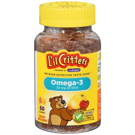 L'il Critters Omega-3 Gummies Natural Fruit Flavors - 60 EA