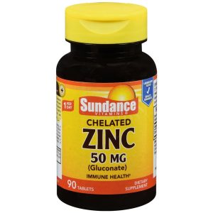 Sundance Vitamins Chelated Zinc 50 mg (Gluconate) Tablets - 90 TB