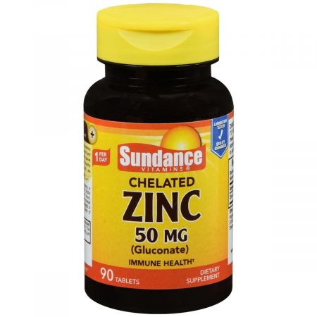 Sundance Vitamins Chelated Zinc 50 mg (Gluconate) Tablets - 90 TB