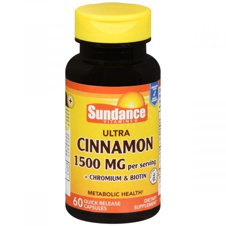 Sundance Ultra Cinnamon 1500 mg per Serving + Chromium & Biotin Capsules - 60 CP