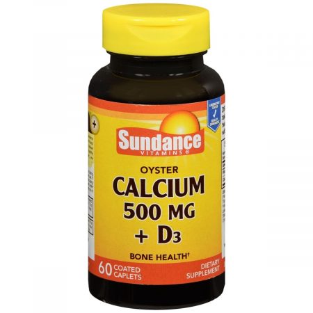 Sundance Vitamins Oyster Calcium 500 mg + D3 Caplets - 60 TB