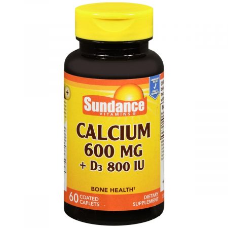 Sundance Vitamins Calcium 600 mg + D3 800 IU Caplets - 60 TB
