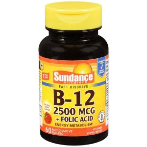 Sundance B-12 2500 mcg + Folic Acid Fast Dissolve Tablets - 150 TB