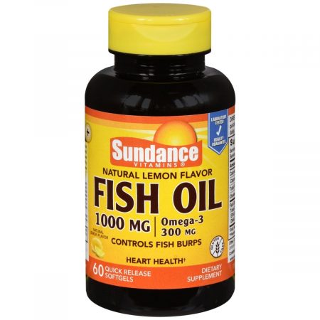 Sundance Vitamins Fish Oil 1000 mg Softgels Natural Lemon Flavor - 60 CP