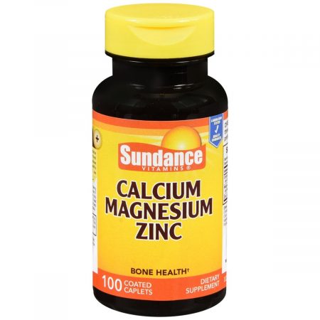 Sundance Calcium Magnesium Zinc + Vitamin D3 Coated Caplets - 100 TB