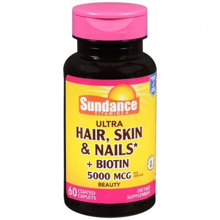 Sundance Ultra Hair, Skin & Nails + Biotin 3000 mcg per Serving Coated Caplets - 60 CP