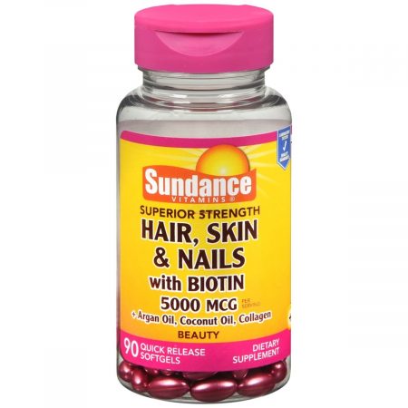 Sundance Hair, Skin & Nails with Biotin 5000 mcg per Serving Softgels - 90 CP