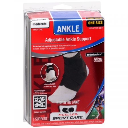 Mueller Sport Care Adjustable Ankle Support One Size Black - 1 EA