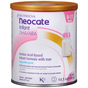 Nutricia Neocate DHA/ARA Amino Acid-Based Infant Formula with Iron Powder 14.1 oz Can makes 97 Fluid Ounces - 400 GM