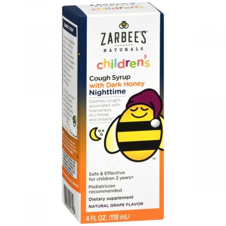 Zarbee's Naturals Children's Cough Syrup with Dark Honey Nighttime Natural Grape Flavor - 4 OZ