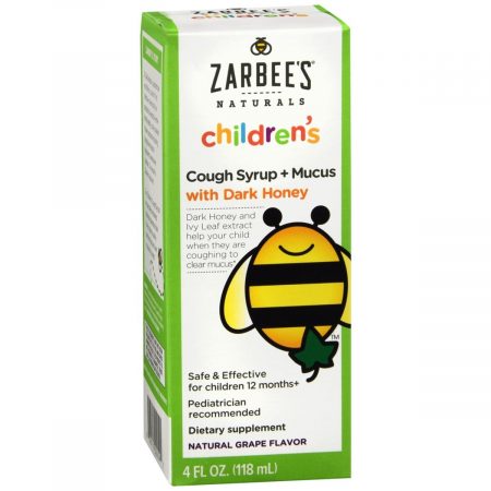 Zarbee's Naturals Children's Cough Syrup + Mucus Natural Grape Flavor - 4 OZ