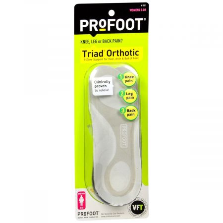 Profoot Triad Women's Orthotic Insoles Size 6-10 - 1 PR