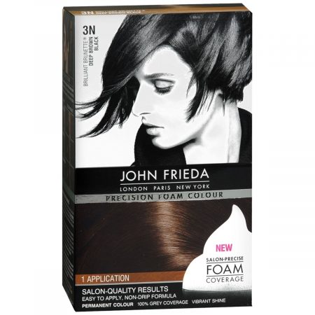 John Frieda Precision Foam Colour Permanent Hair Colour Kit 3N Brilliant Brunette (Deep Brown Black) - 1 EA