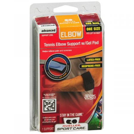 Mueller Sport Care Tennis Elbow Support with Gel Pad Black One Size 70207 - 1 EA