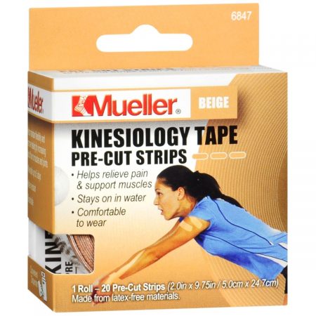 Mueller Kinesiology Tape Pre-Cut Strips Beige 6847 - 1 EA