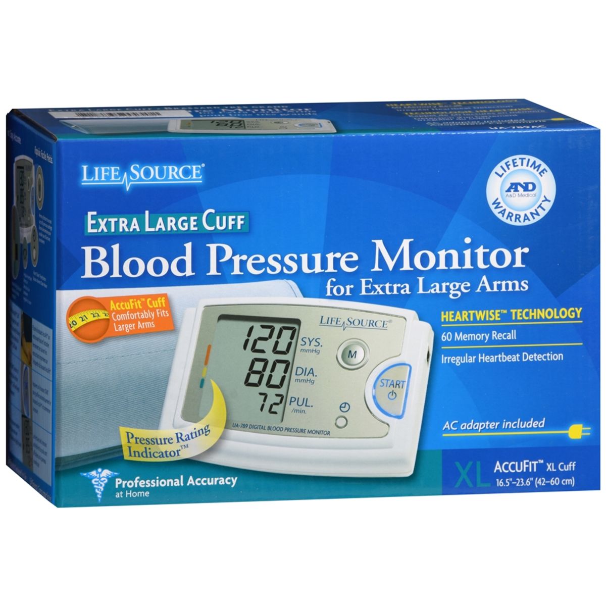 LifeSource Digital Blood Pressure Cuff, Small, UA-279 