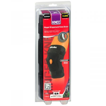 Mueller Sport Care Hinged Wraparound Knee Brace Maximum Support Level Black X-Large 3333 - 1 EA