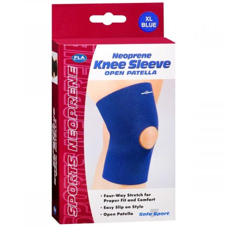 FLA ORTHOPEDICS Safe-T-Sport Neoprene Knee Sleeve Open Patella 37-3731LNVY - 1 EA