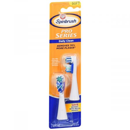 ARM & HAMMER Spinbrush Pro Series Daily Clean Replacement Brush Heads Soft - 2 EA