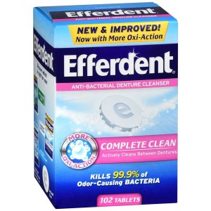 Efferdent Complete Clean Anti-Bacterial Denture Cleanser Tablets - 102 TB