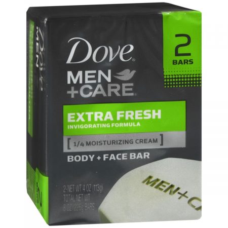 Dove Men + Care Body + Face Bars Extra Fresh - 8 OZ