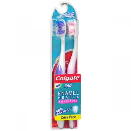 Colgate 360 Enamel Health Sensitive Toothbrush - 2 EA