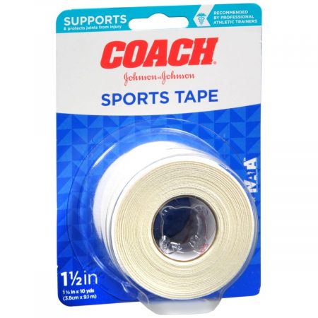 JOHNSON & JOHNSON Coach Sports Tape 1-1/2 Inches X 10 Yards - 10 YD