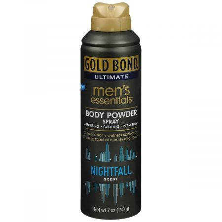 Gold Bond Ultimate Men's Essentials Body Powder Spray Nightfall Scent - 7 OZ