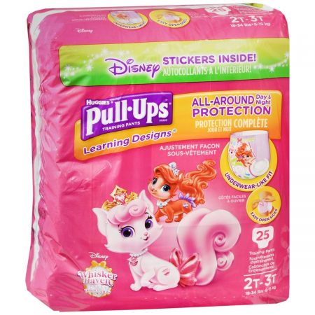 HUGGIES Pull-Ups Learning Designs Girls' Training Pants Size 2T-3T - 25 EA