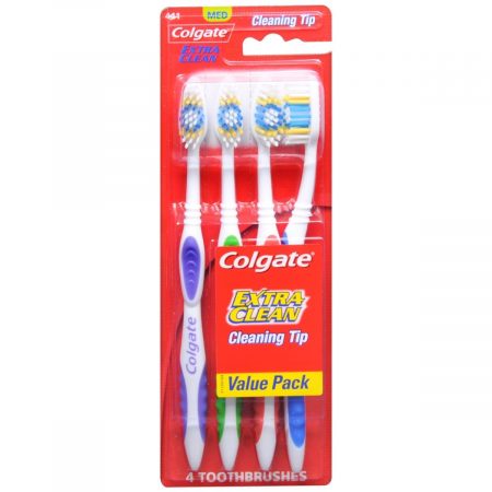 Colgate Extra Clean Toothbrushes Medium Full Head Value Pack - 4 EA