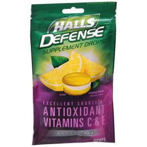 Halls Defense Supplement Drops Creamy Lemon - 17 EA