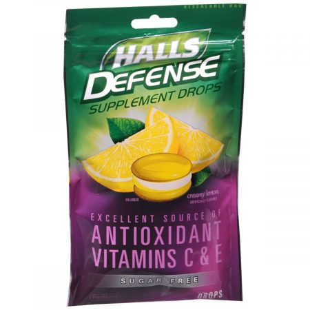 Halls Defense Supplement Drops Creamy Lemon - 17 EA