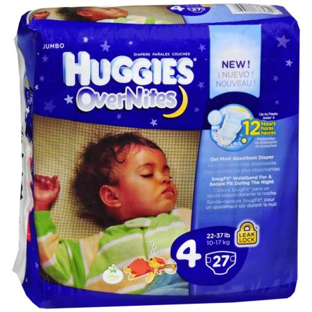 HUGGIES Overnites Diapers Size 4 22-37 LBS. - 24 EA