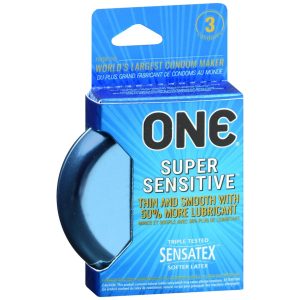 One Super Sensitive  Lubricated Latex Condoms - 3 EA