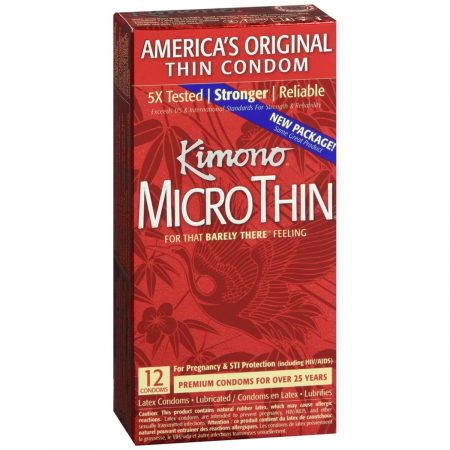 Kimono Micro Thin Lubricated Condoms - 12 EA