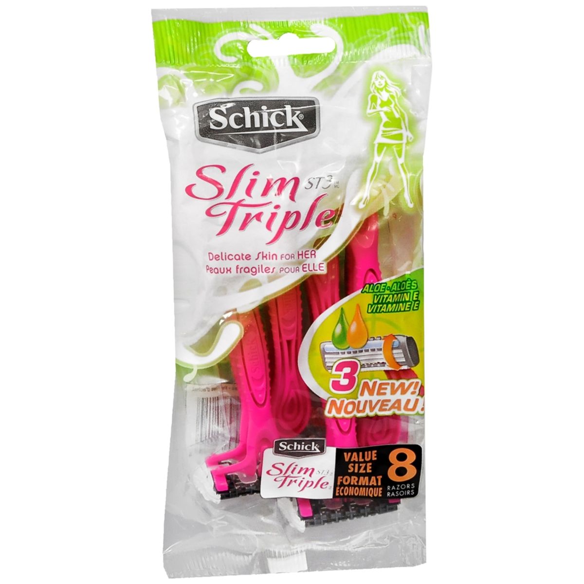 schick slim triple disposable razor